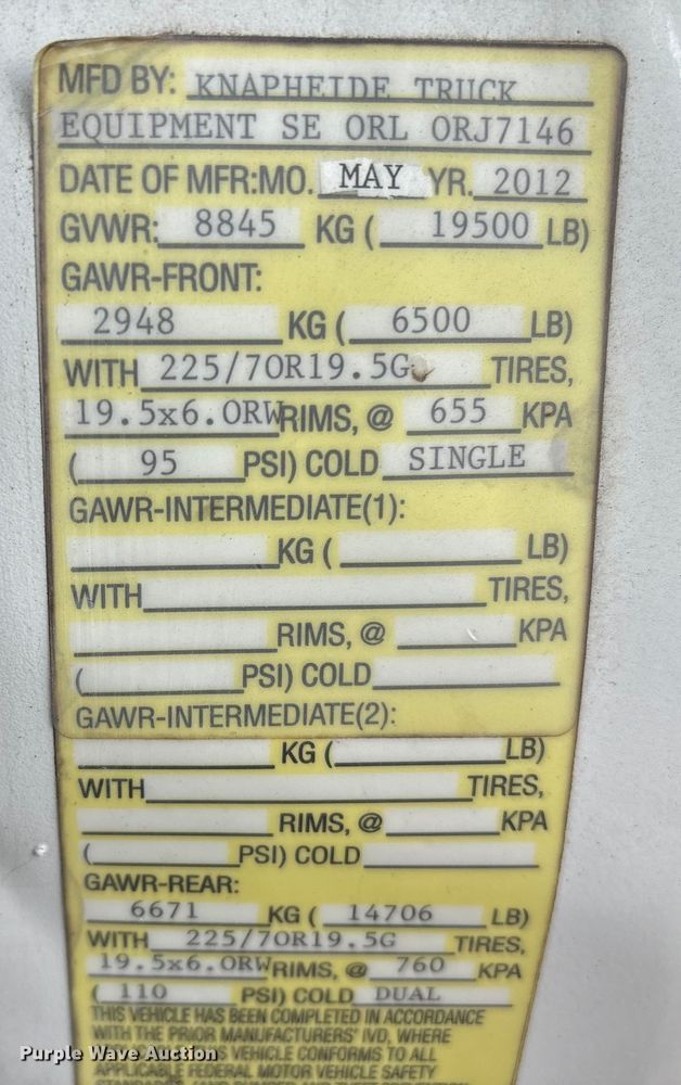 image for item DT2772 2012 Ford F550 utility / service truck