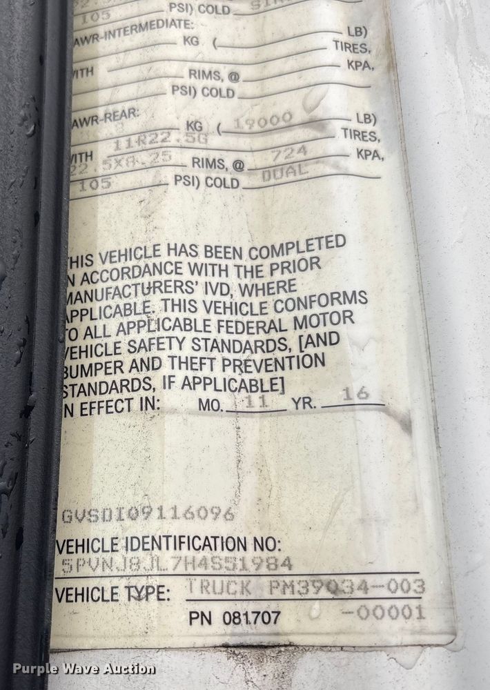 image for item DT2773 2017 Hino 268 refrigerated truck