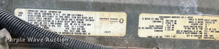 image for item DW7363 1996 Freightliner FLD120 truck cab and chassis