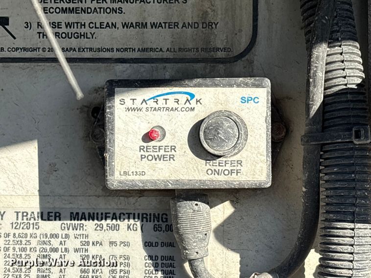 image for item EA7132 2016 Utility VS2RA refrigerated van trailer