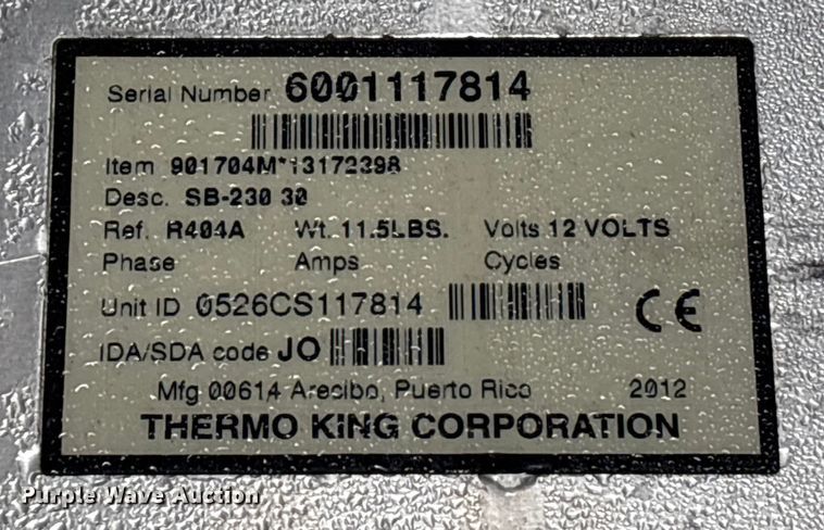 image for item EA7134 2013 Utility VS2RA refrigerated van trailer