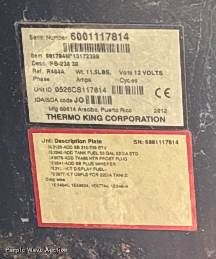 image for item EA7134 2013 Utility VS2RA refrigerated van trailer