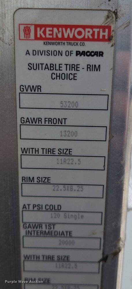 image for item EB1220 2010 Kenworth T800 box truck