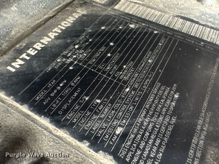 image for item EC3652 2020 International LT625 semi truck