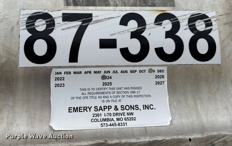 image for item EN0802 2008 Travis Body & Trailer, Inc. end dump trailer