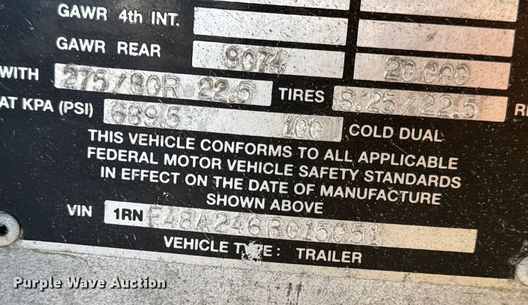 image for item EN0818 2006 Reitnouer MaxMiser flatbed trailer