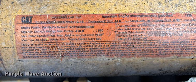 image for item EN5935 2005 Peterbilt 379 semi truck