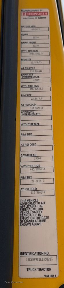 image for item ES5508 2020 Kenworth T680 semi truck