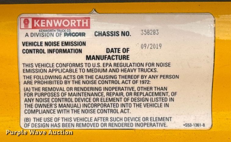 image for item ES5508 2020 Kenworth T680 semi truck