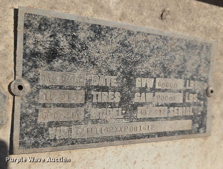 image for item ET5437 1999 CPS SBD210 bottom dump trailer