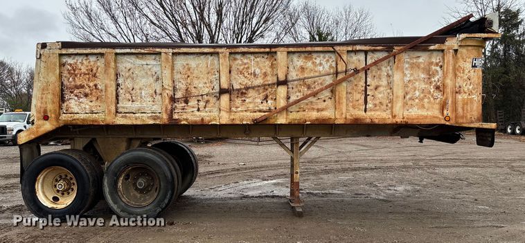 image for item EV3350 1991 Hilbilt 22-22FL end dump trailer