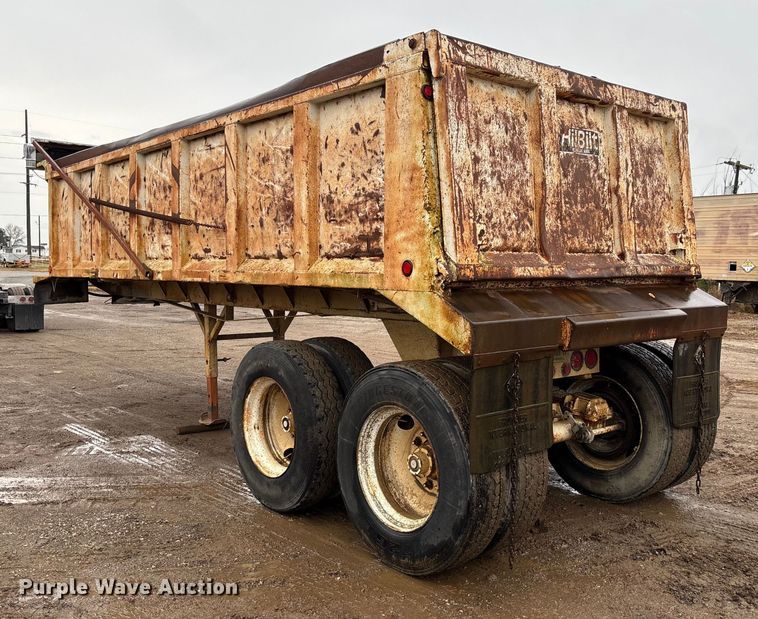image for item EV3350 1991 Hilbilt 22-22FL end dump trailer
