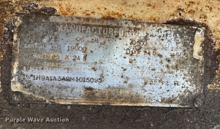 image for item EV3350 1991 Hilbilt 22-22FL end dump trailer