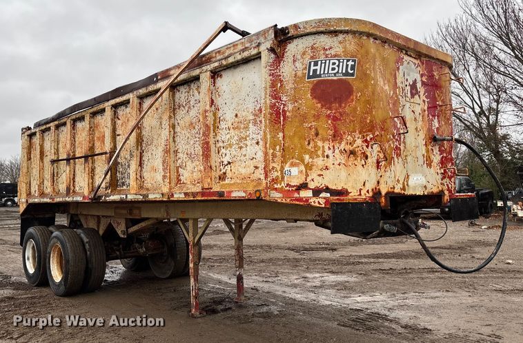 image for item EV3352 1987 Hilbilt 24-29 end dump trailer