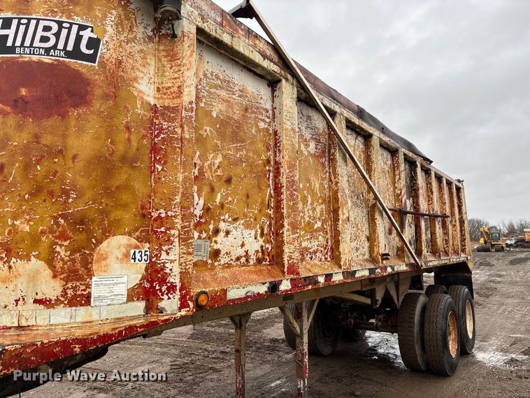 image for item EV3352 1987 Hilbilt 24-29 end dump trailer