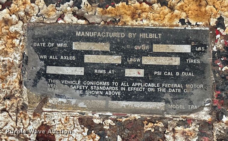 image for item EV3352 1987 Hilbilt 24-29 end dump trailer