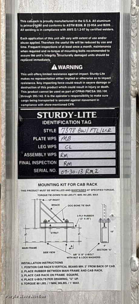 image for item EV3499 2013 Mack CHU613 semi truck