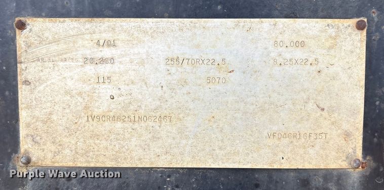 image for item FI0089 2001 Viking drop deck equipment trailer