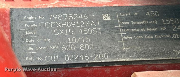 image for item YA0659 2016 Freightliner Cascadia semi truck