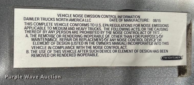 image for item YA1150 2016 Freightliner Cascadia semi truck