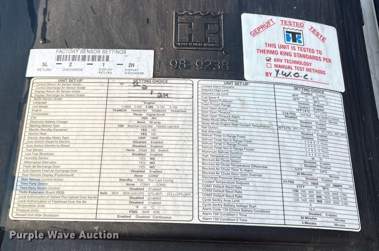image for item YA1614 2022 Utility VS2RA refrigerated van trailer