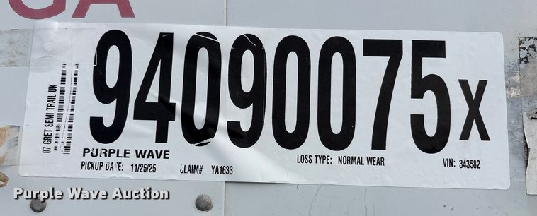 image for item YA1633 2007 Great Dane dry van trailer