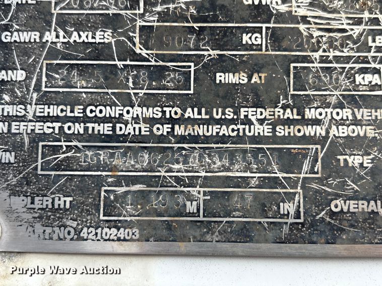 image for item YA1638 2007 Great Dane 7311TP-SAL dry van trailer