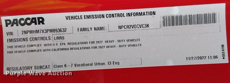 image for item YA1880 2023 Peterbilt 200 utility / service truck