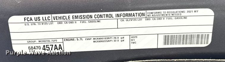 image for item ES5536 2021 RAM 1500 Ext. Cab pickup truck