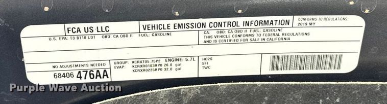 image for item ES5540 2019 RAM 1500 Ext. Cab pickup truck