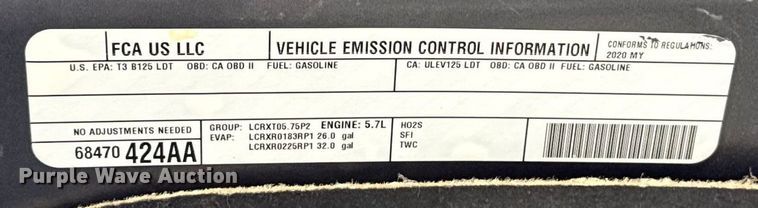 image for item ES5543 2020 RAM 1500 Ext. Cab pickup truck