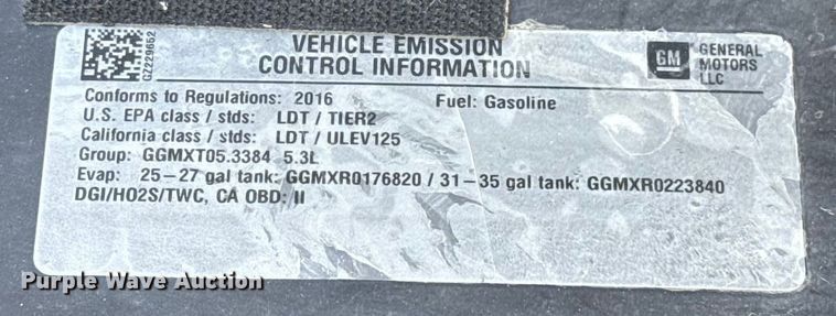 image for item ES5549 2016 Chevrolet Silverado 1500 Ext. Cab pickup truck