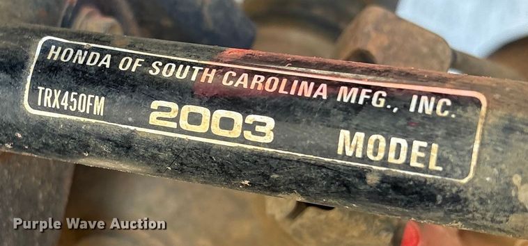 image for item ET7467 2003 Honda Foreman TRX450FM ATV