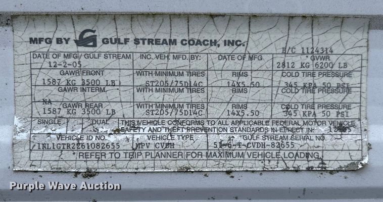 image for item FI1570 2005 Gulf Stream Cavalier camper