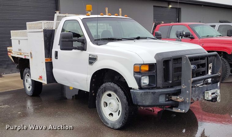 image for item DT0845 2009 Ford F350 Super Duty XL utility bed pickup truck