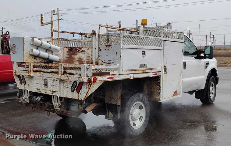 image for item DT0845 2009 Ford F350 Super Duty XL utility bed pickup truck