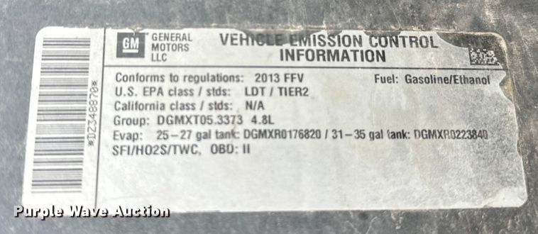 image for item DT6498 2013 Chevrolet Silverado 1500 pickup truck