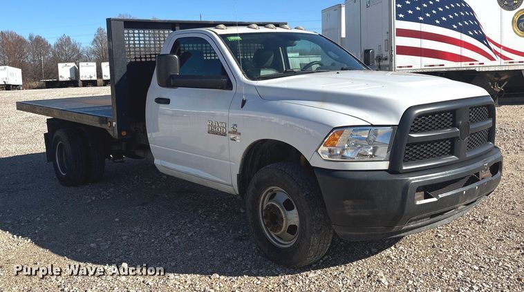 image for item DW7370 2015 RAM 3500 dump flatbed pickup truck