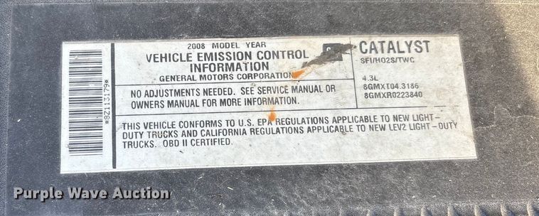 image for item DW7372 2008 Chevrolet Silverado pickup truck