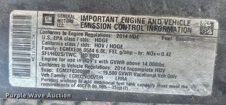 image for item DW7376 2014 Chevrolet Express shuttle bus