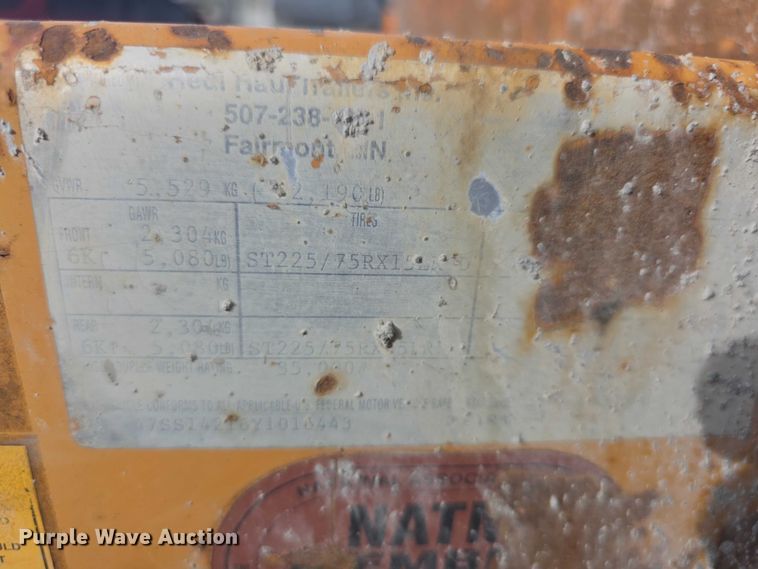 image for item DZ3726 2000 FAIM equipment trailer