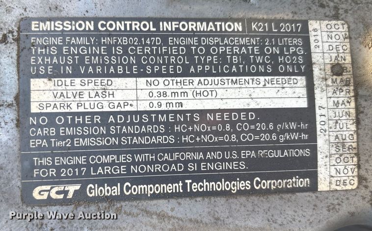 image for item EF6271 2016 UniCarriers PF50 forklift