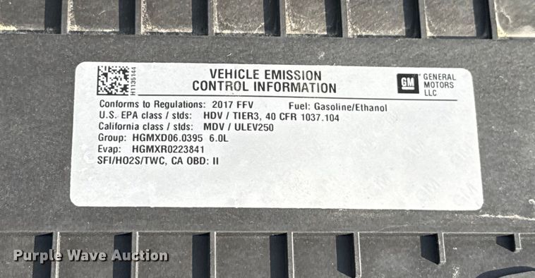 image for item EG1835 2017 GMC Savana van