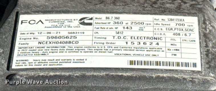 image for item EG1859 2022 RAM 5500 roll-off container truck