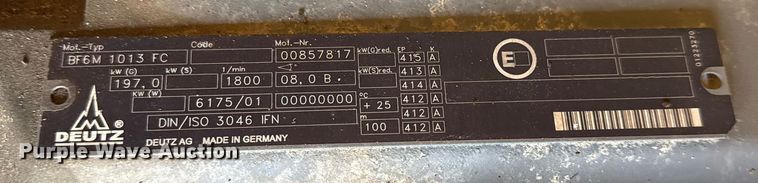image for item EG1921 2004 Generac 3769720100 generator