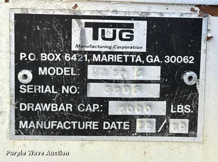 image for item EG1931 1989 Tug Mfg. Corp. MA50-1 aircraft tug