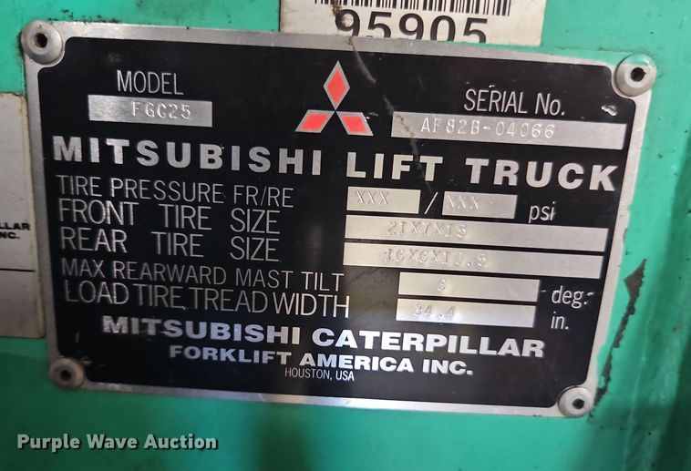 image for item EO4911 Mitsubishi FGC25 forklift