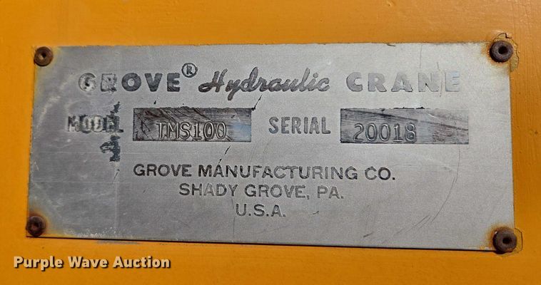 image for item ES2558 1972 Grove TMS100 crane