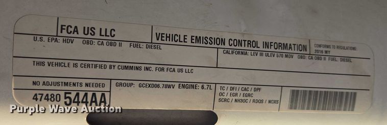 image for item ES2660 2016 RAM 3500HD Crew Cab pickup truck