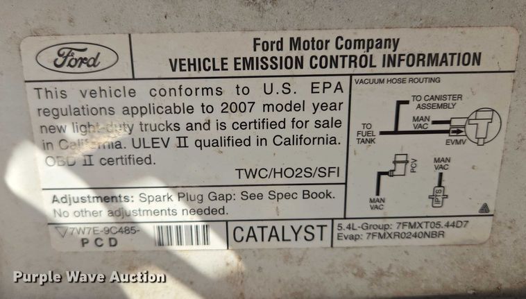 image for item ES2663 2007 Ford F150 Super Duty XL Ext. Cab pickup truck